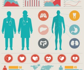 Medical health Infographic template vector 06
