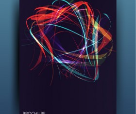 Messy lines wiht blue brochure template vector 01