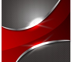 Metallic with red background vector 01
