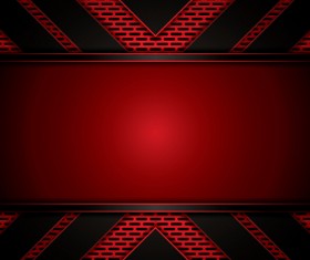 Metallic with red background vector 03