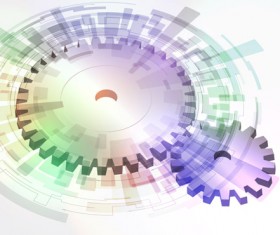 Modern background with gear vector 01