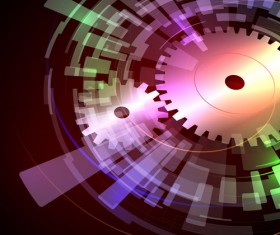 Modern background with gear vector 03