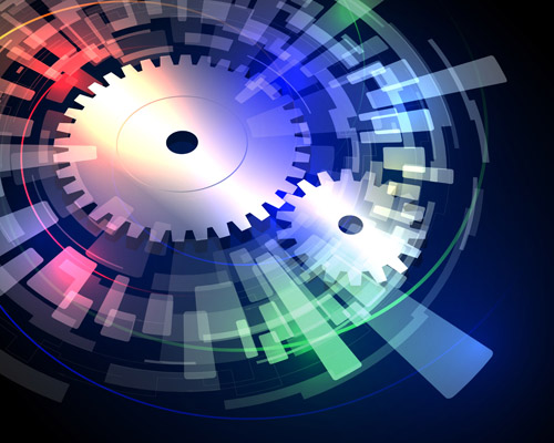 Modern background with gear vector 04