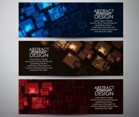 Modern business banners design set 01