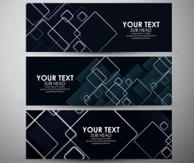Modern business banners design set 02
