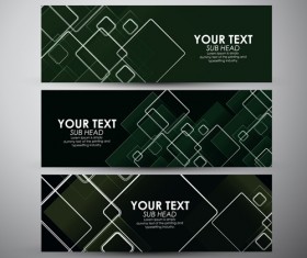 Modern business banners design set 03