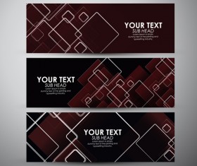 Modern business banners design set 04