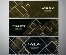 Modern business banners design set 05