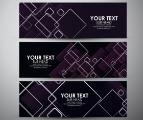Modern business banners design set 06
