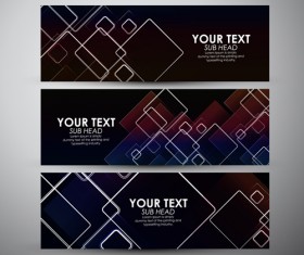 Modern business banners design set 07