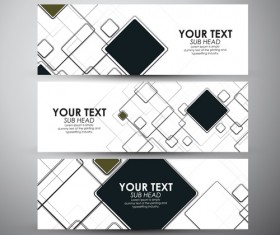 Modern business banners design set 08