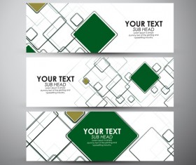 Modern business banners design set 09
