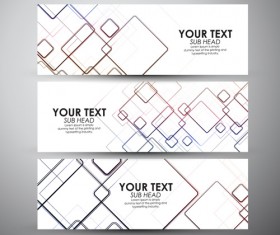 Modern business banners design set 12