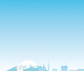 Modern city landscape vector template 01