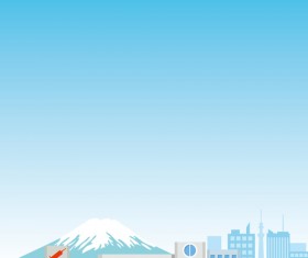 Modern city landscape vector template 02