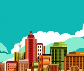Modern city template vector