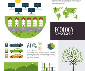 Modern ecology Infographic vectors material 01