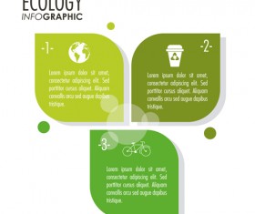 Modern ecology Infographic vectors material 02