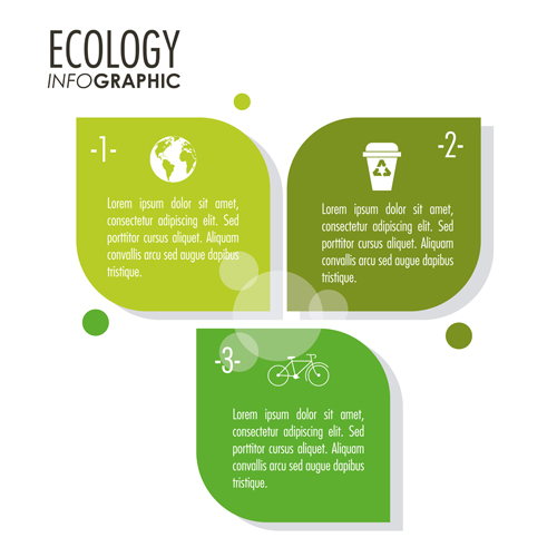 Modern ecology Infographic vectors material 02