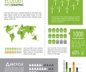 Modern ecology Infographic vectors material 04