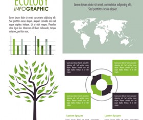 Modern ecology Infographic vectors material 05