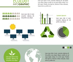 Modern ecology Infographic vectors material 07