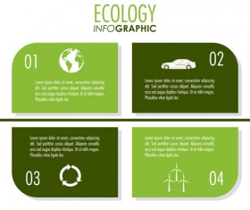 Modern ecology Infographic vectors material 08