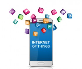 Modern mobile infographics vector material 02