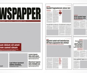Modern newpaper layout vector template 01