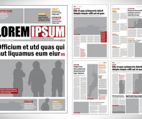 Modern newpaper layout vector template 03