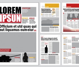 Modern newpaper layout vector template 04