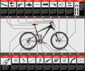 Mountain bike structure description vector 01