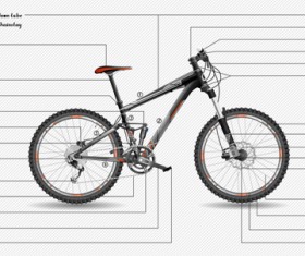 Mountain bike structure description vector 03