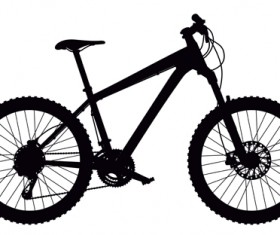 Mountain bike vector silhouetter 01