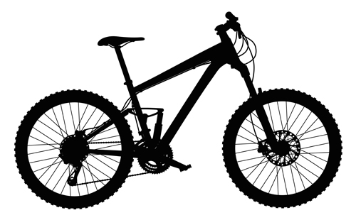 Mountain bike vector silhouetter 02