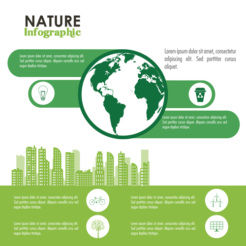 Nature Infographic vectors material 02