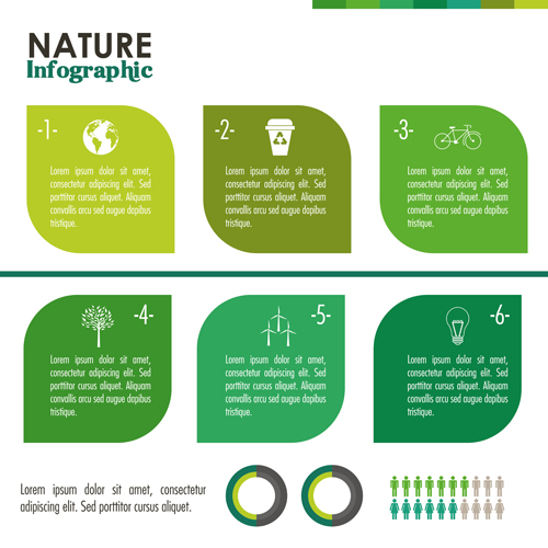 Nature Infographic vectors material 03