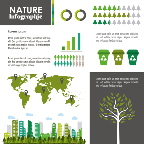 Nature Infographic vectors material 06