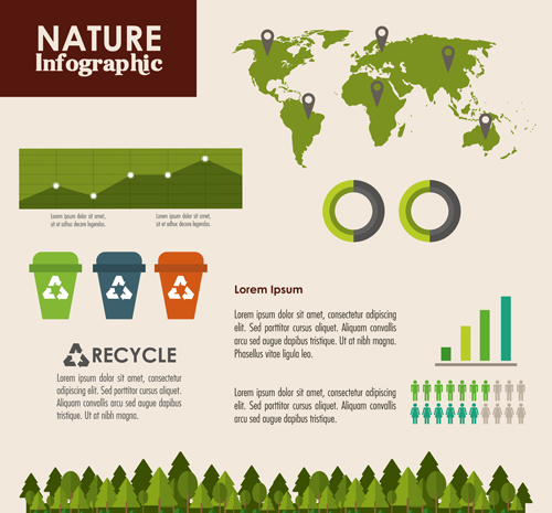 Nature Infographic vectors material 08