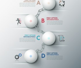 Option infographic elements vectors template 02