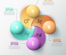 Option infographic elements vectors template 03