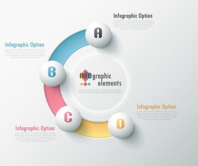 Option infographic elements vectors template 04