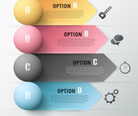 Option infographic elements vectors template 05