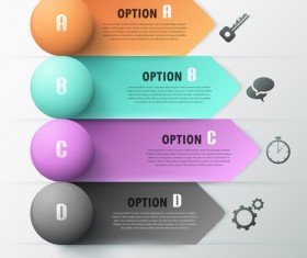 Option infographic elements vectors template 07