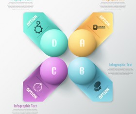 Option infographic elements vectors template 08
