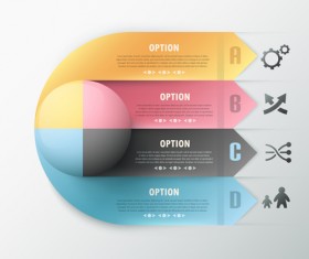 Option infographic elements vectors template 09