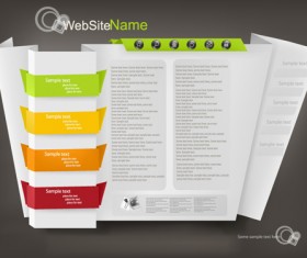 Origami styles websites templates vector