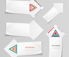 Paper arrow banner vectors 02