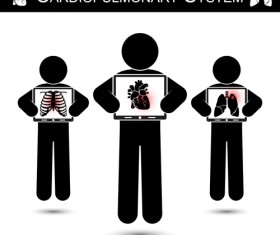 People medical infographic vector set 01