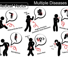 People medical infographic vector set 04